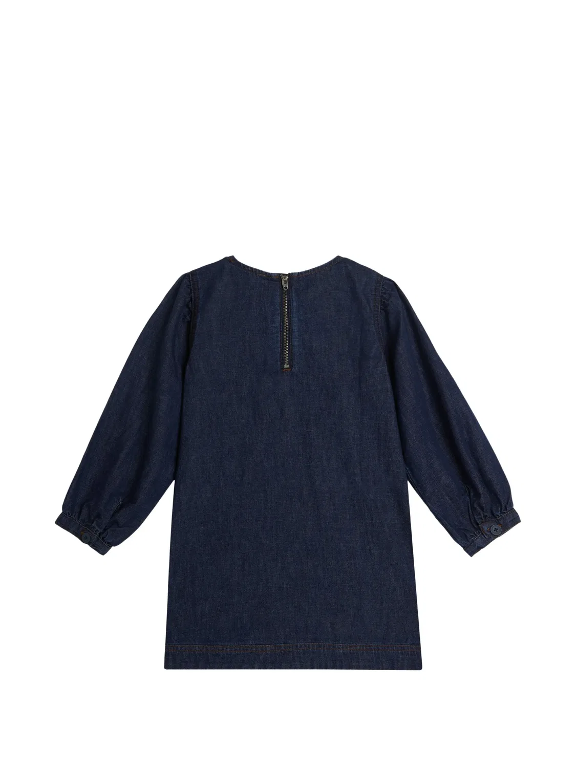 Джинсовое платье, украшенное кристаллами Stella Mccartney Kids, синий — фото 2