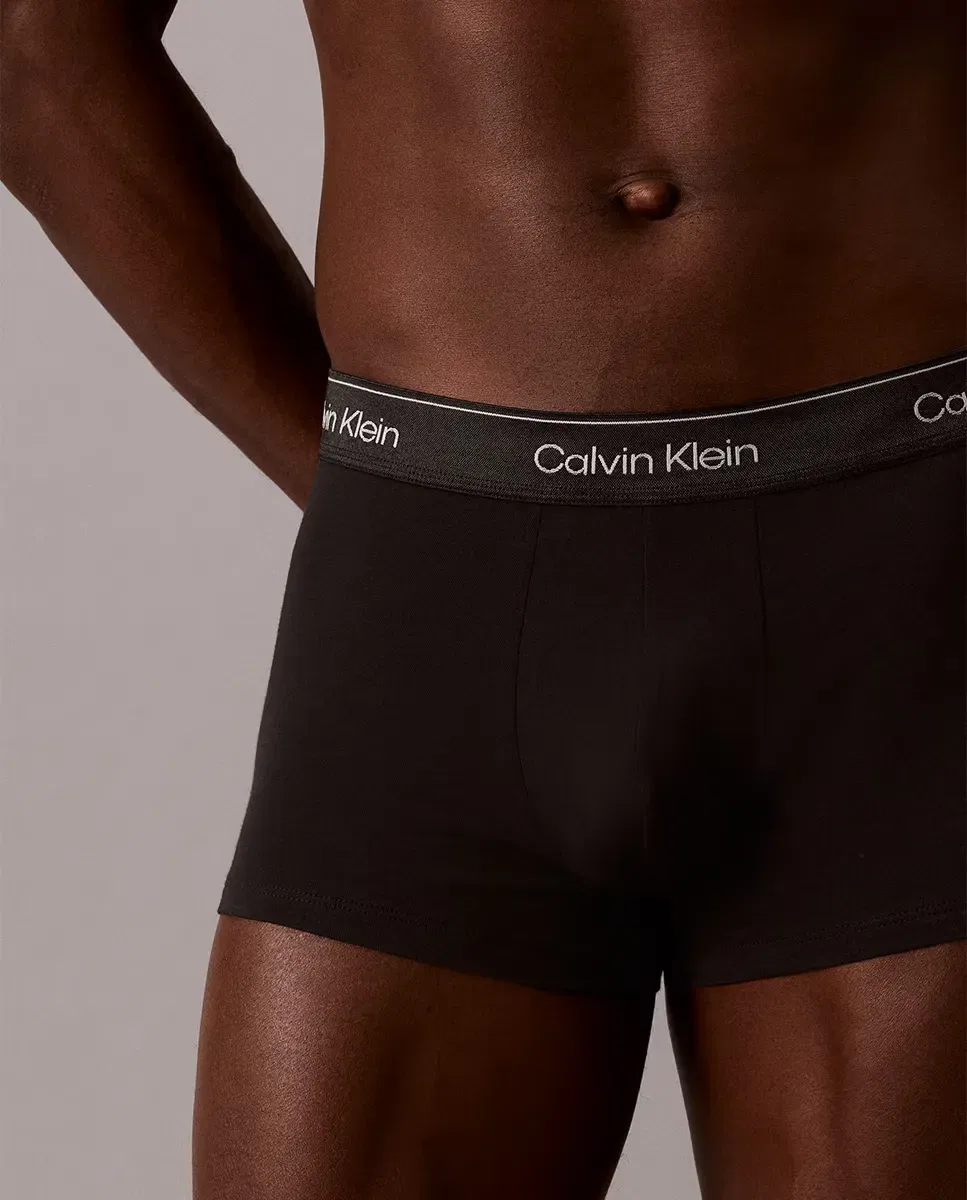 Мужской комплект из 3 боксеров с логотипом Calvin Klein, Negro — фото 4