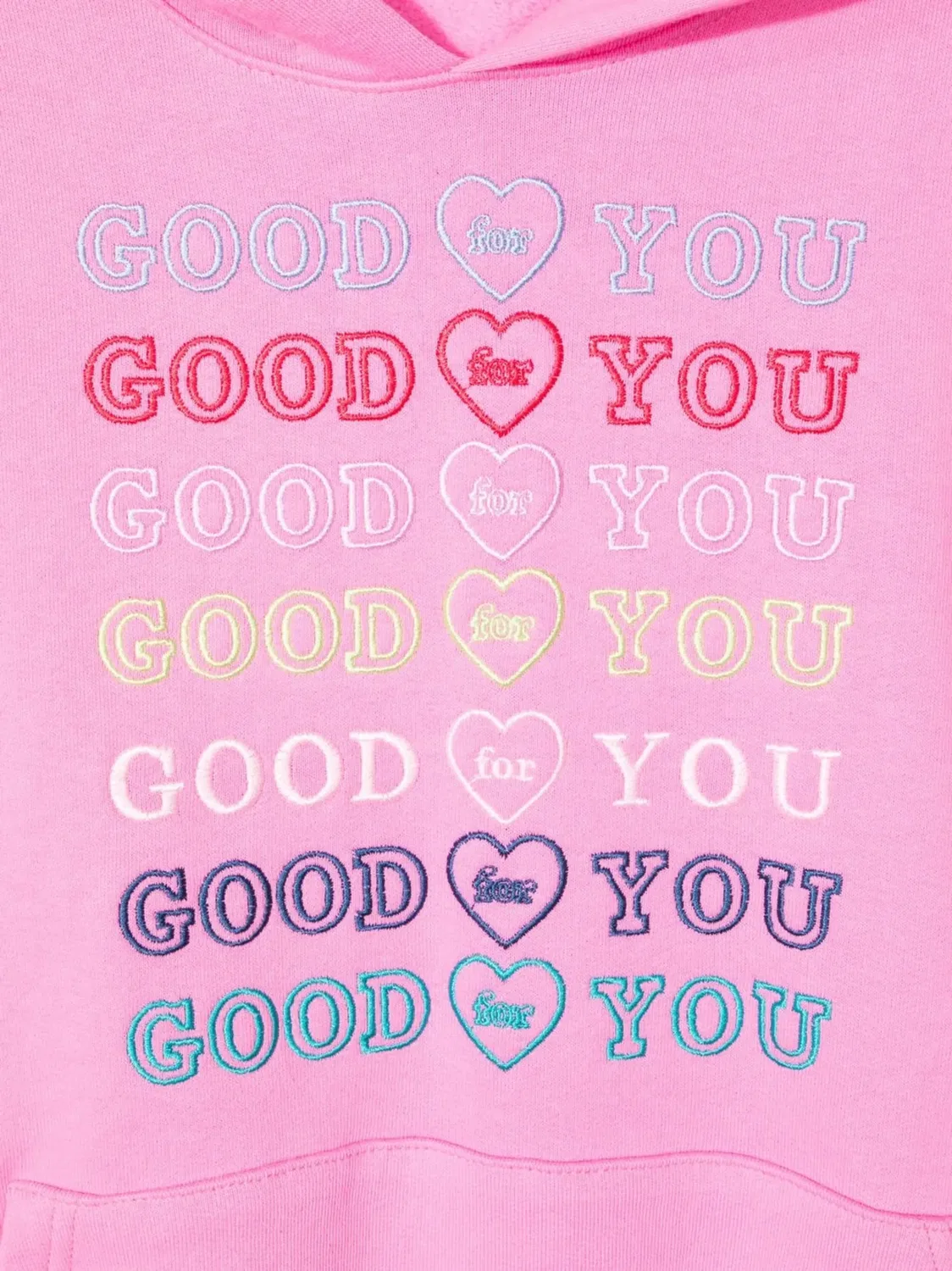 Хлопковое худи с вышивкой «Good For You» IRENEISGOOD, фиолетовый — фото 3