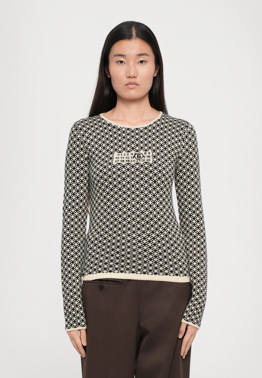 

Джемпер MM6 Maison Margiela CREW NECK, Black/Cream/Black