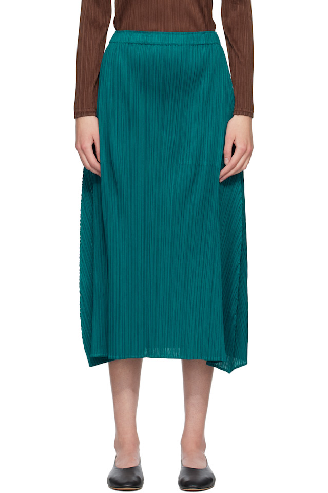 

Pleats Please Issey Miyake Синие цвета месяца, октябрьская макси-юбка