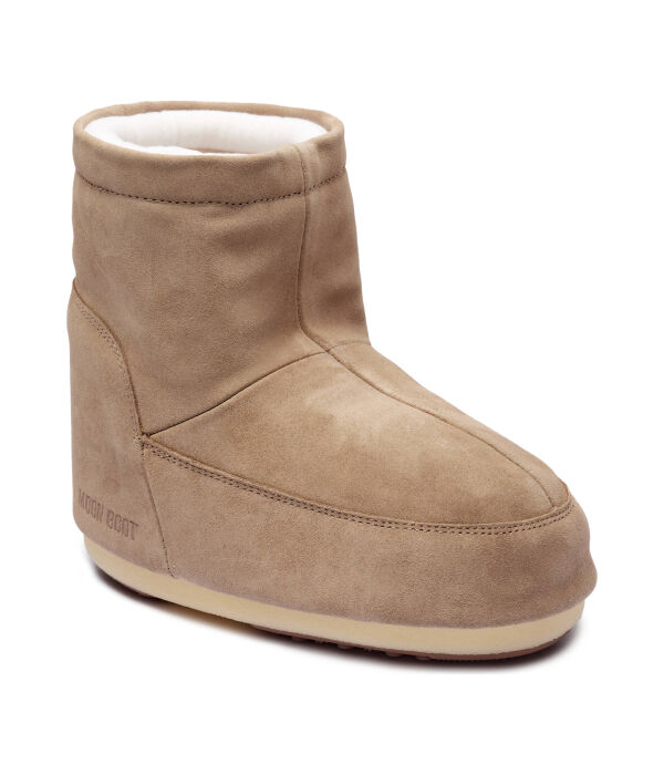 Ботинки женские зимние Moon Boot кожаные, бежевый