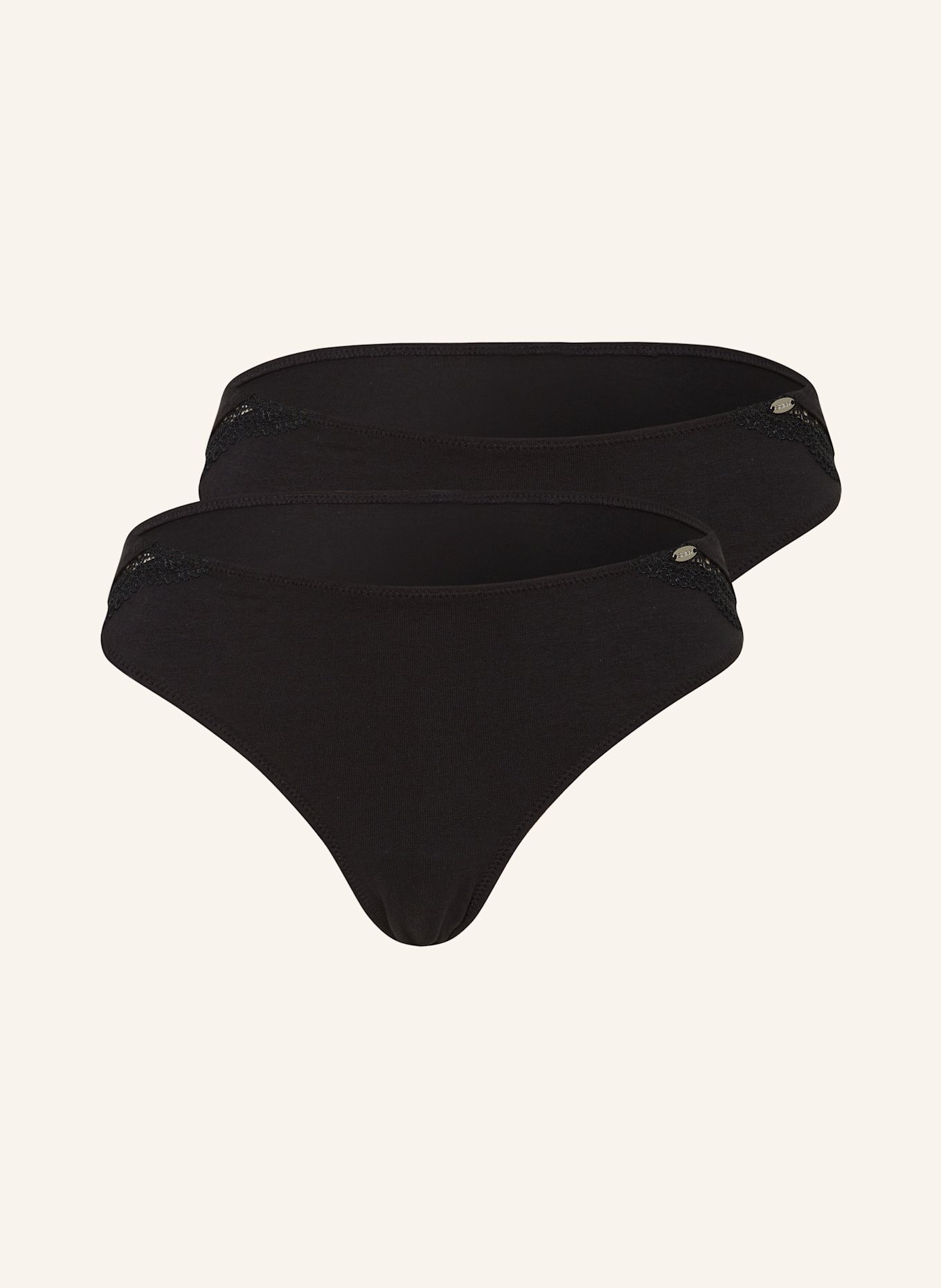 

2 пары трусов классического хлопка Skiny, черный