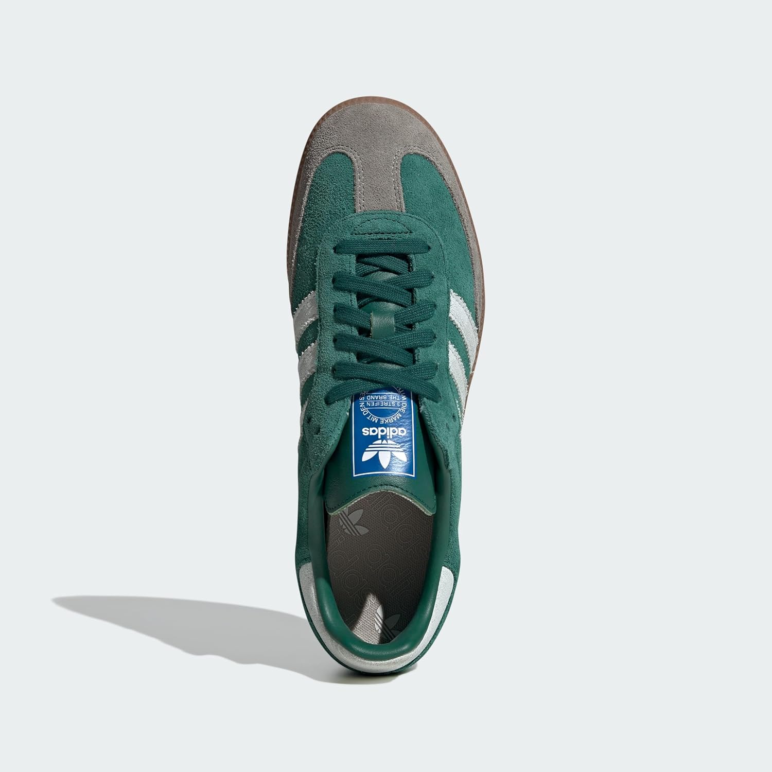 Мужские кроссовки Adidas Samba, зеленый/серый — фото 3