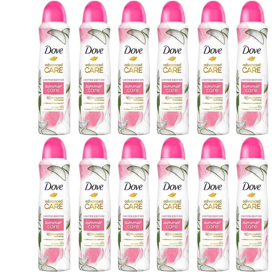 Антиперспирант-спрей «Summer Care» с алоэ вера и розовой водой, 150 мл, 12 шт. от Dove Advanced Care Dove