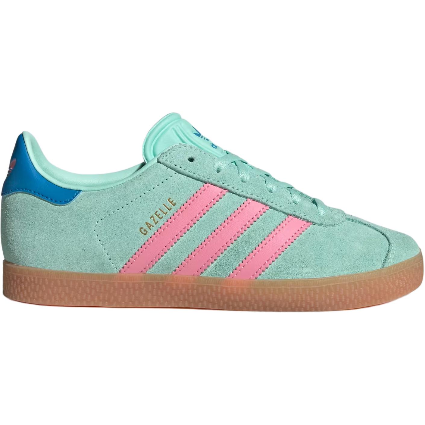 Adidas Originals GAZELLE амортизирующие, износостойкие низкие детские скейтбординговые кроссовки Mint Green для подростков — фото 3