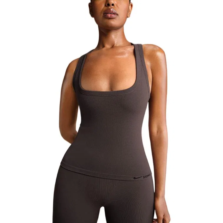 Топ-майка женская SKIMS Vintage Seamless Racerback Nike, Gray