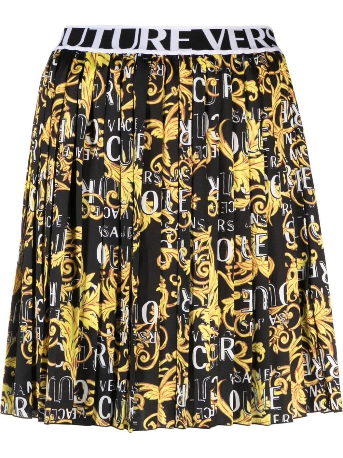 

Versace Jeans Couture плиссированная юбка с принтом Baroque, черный