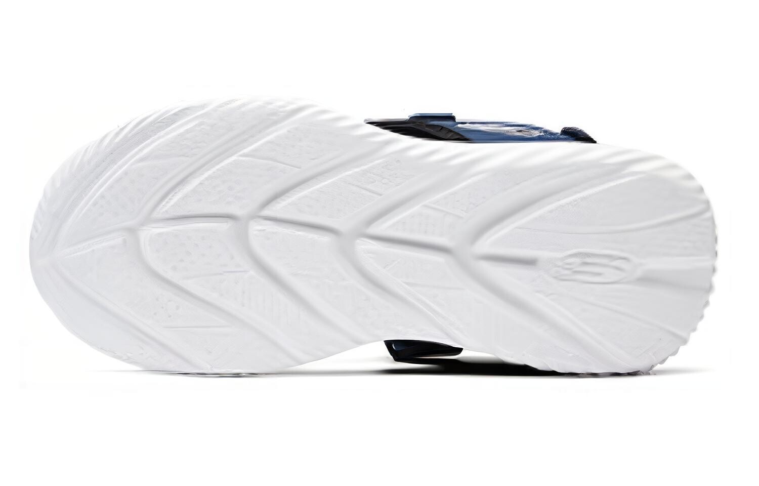 Спортивные пляжные сандалии мужские синие с черной надписью Skechers — фото 4