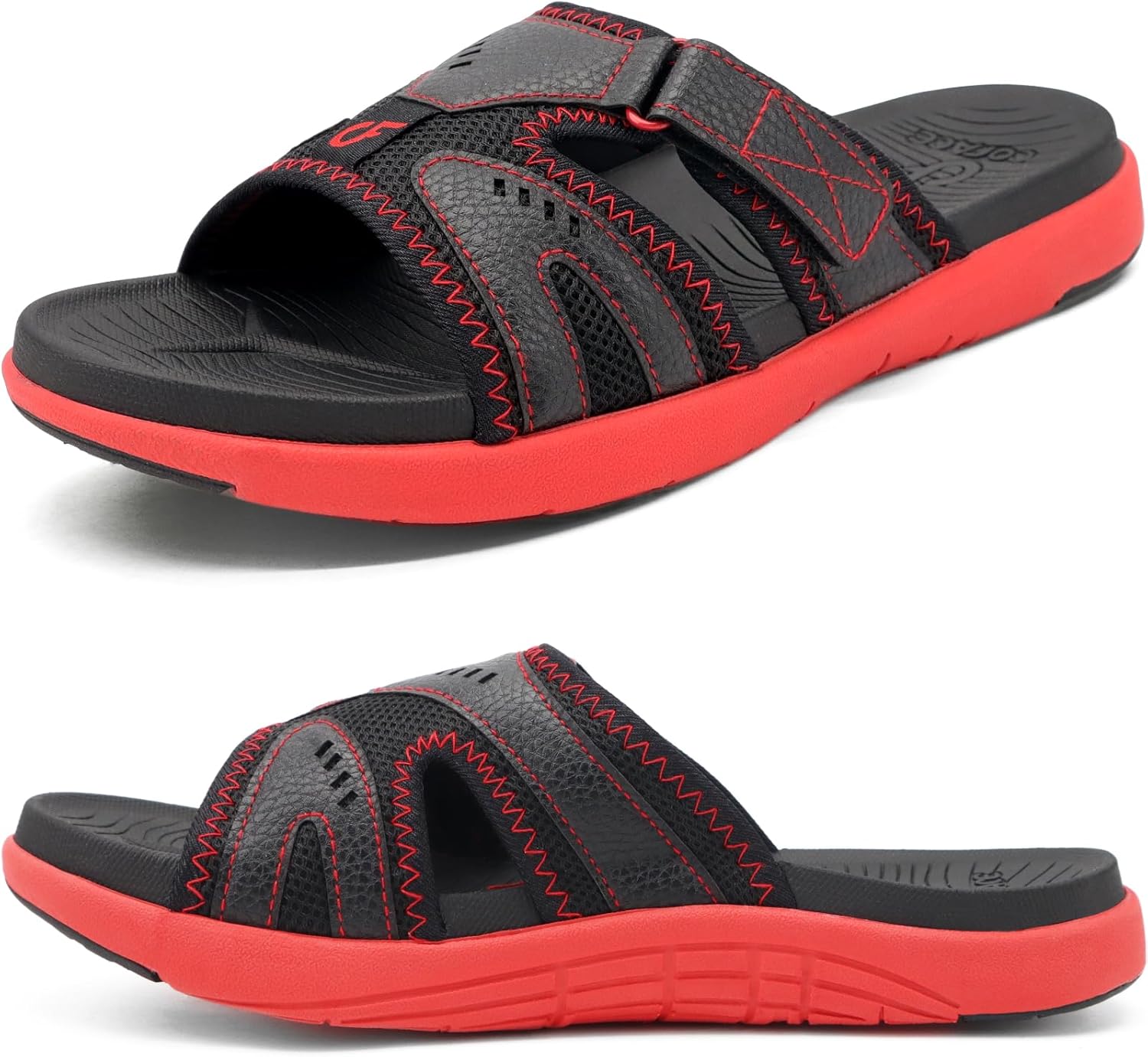 

Мужские спортивные сандалии COFACE для восстановления, мягкая амортизация при подошвенном фасците, легкие ортопедические шлепанцы для мужчин, черный