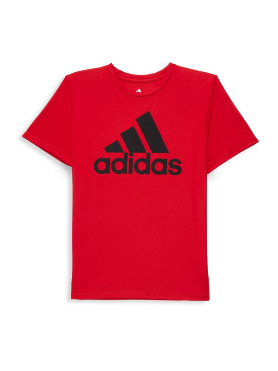

Футболка Climalite Performance с логотипом для маленьких мальчиков и мальчиков adidas, цвет Dark Red