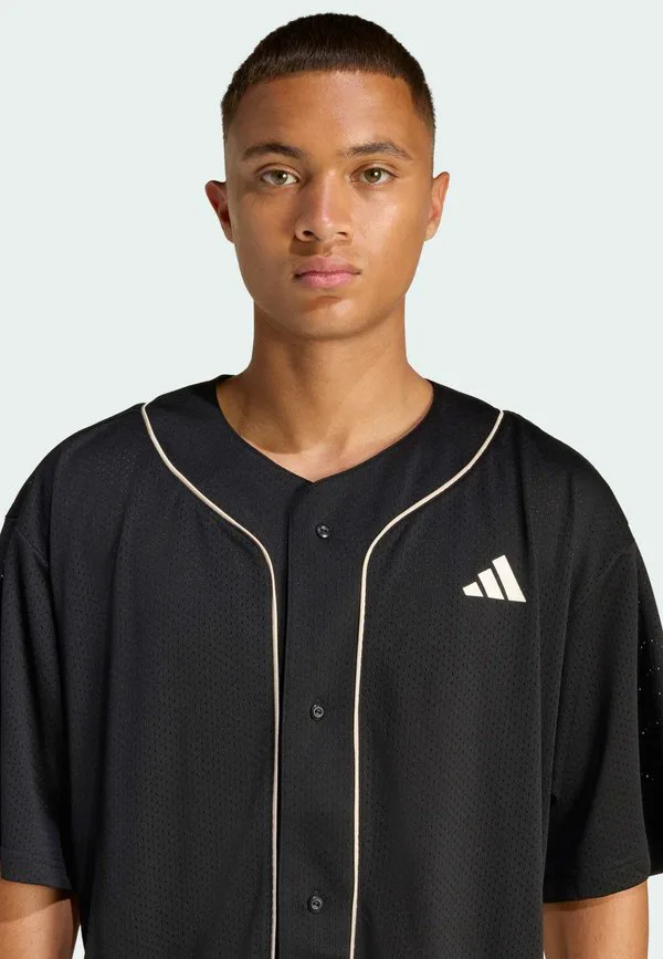 Рубашка Adidas Sportswear, Black Crystal Linen Off White — фото 3