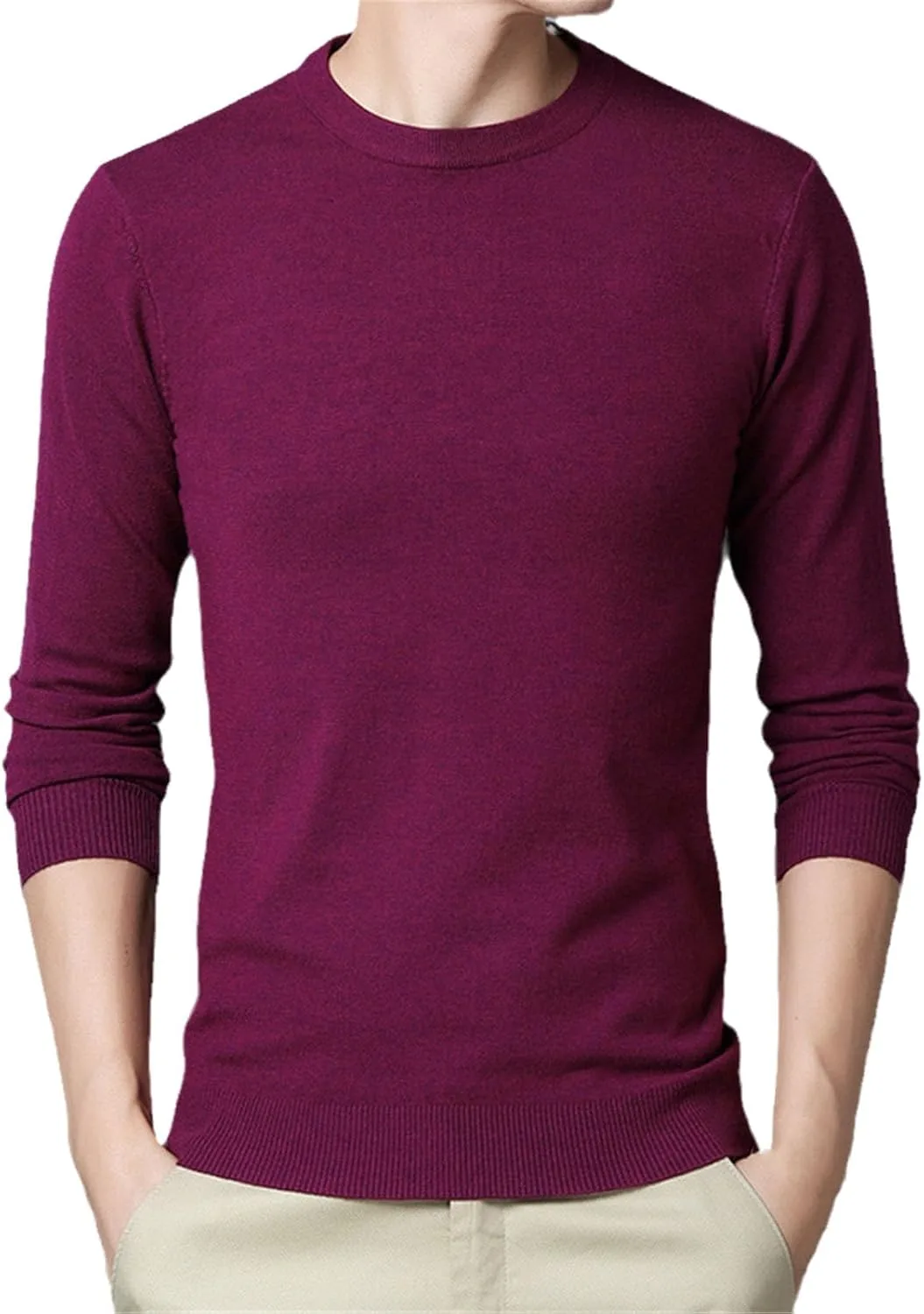 

Мужской свитер с круглым вырезом Slim Fit Jegsnoe