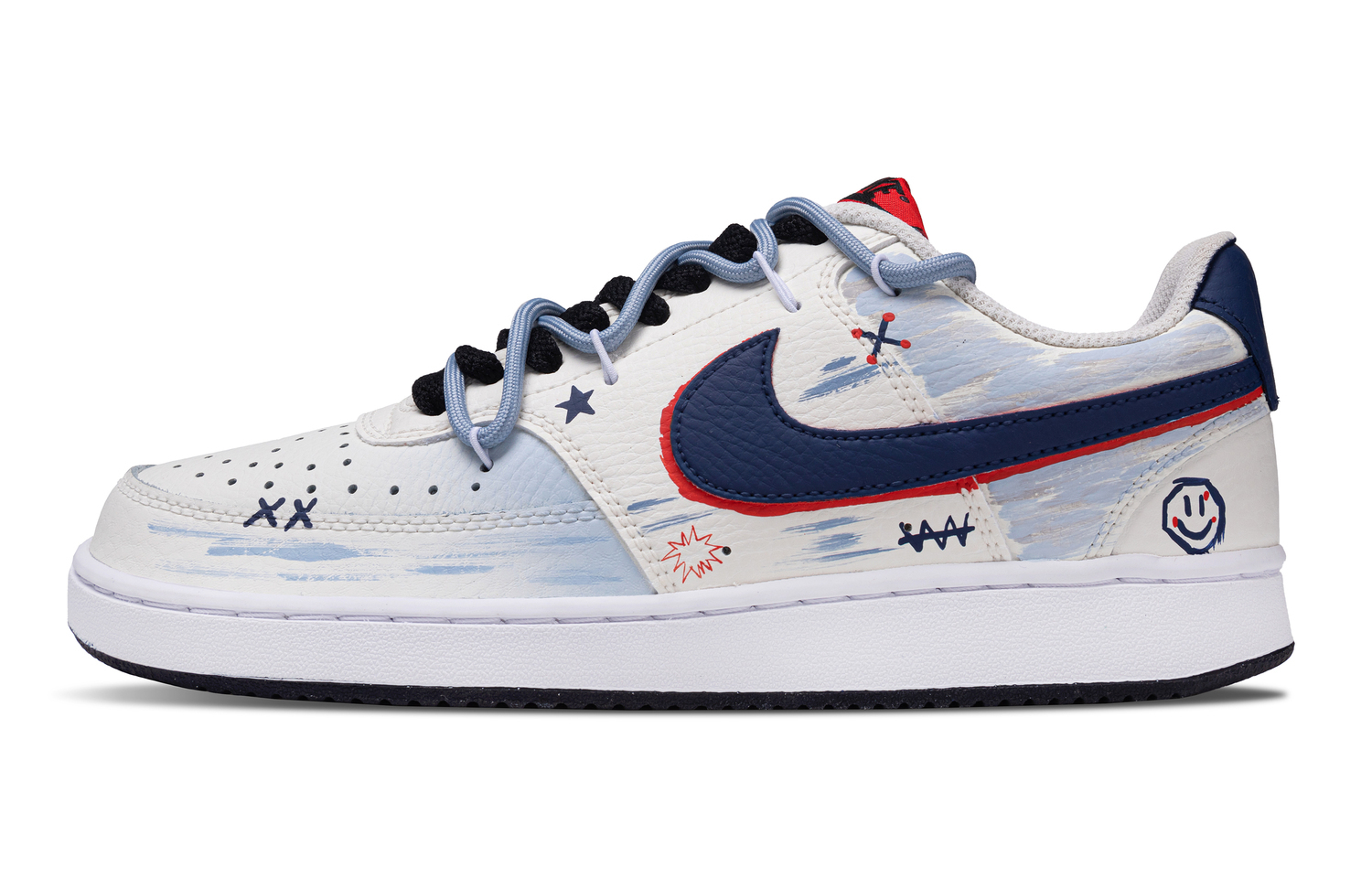 

Nike Court Vision 1 Blue Rainbow низкие скейтборд кроссовки мужские Sky Blue