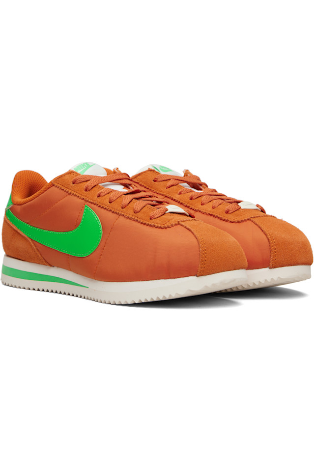 Nike Оранжевые текстильные кроссовки Cortez — фото 4