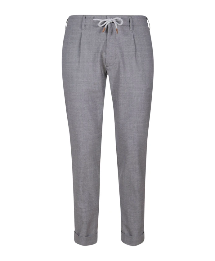 

Шерстяные спортивные брюки с замшевой отделкой Eleventy, синий