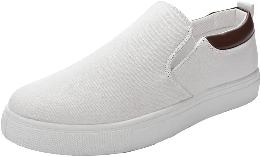 Мокасины мужские tazimall Large Size Canvas, Белый