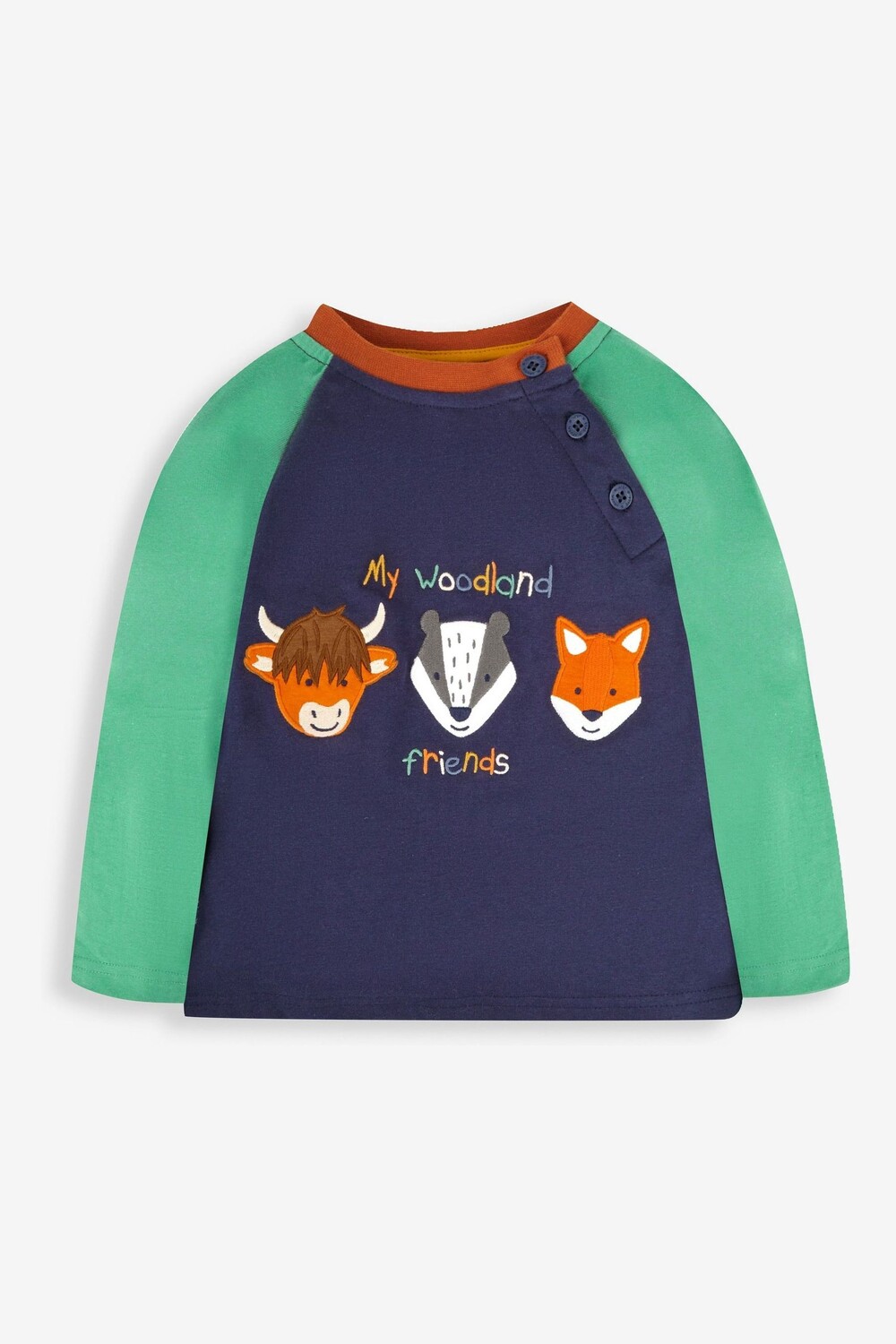 

Топ JoJo Maman Bébé Woodland с аппликацией на голову Jojo Maman Bébé, синий