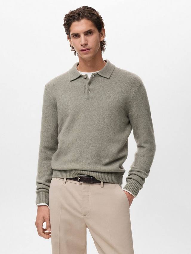 

Лонгслив поло от Lotuss Mango, Pale Green