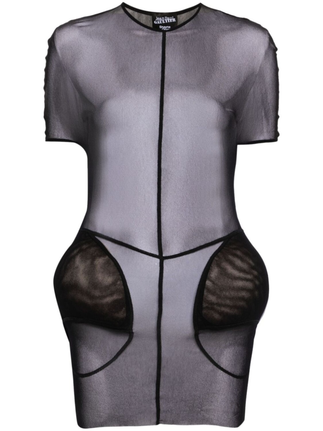 

Jean Paul Gaultier x Шейн Оливер Короткое платье-подкладка, черный