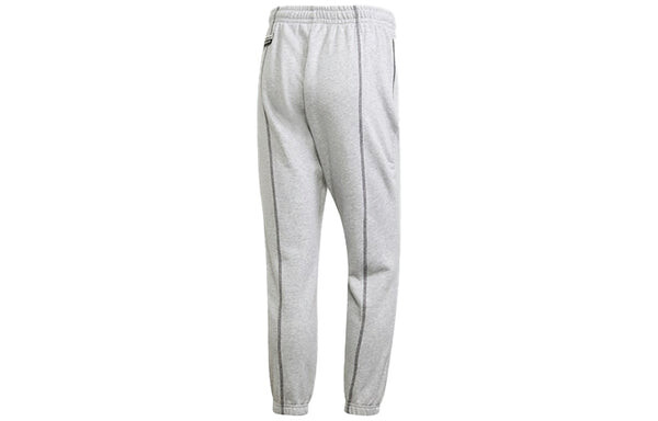 Спортивные штаны Men's adidas originals Embroidered Logo Solid Color Bundle Feet Sports Pants/Trousers/Joggers Gray, серый — фото 2
