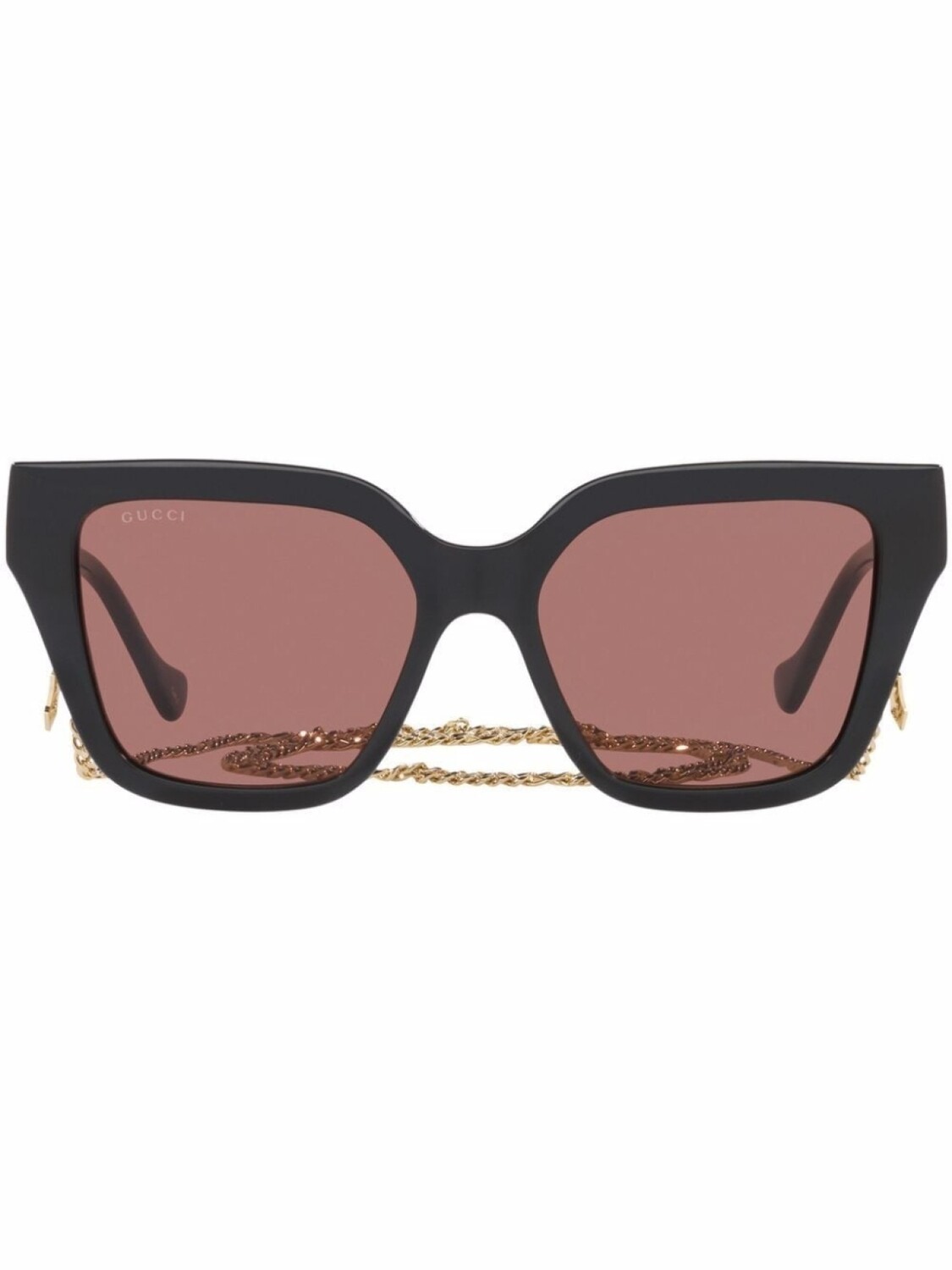 

Gucci Eyewear солнцезащитные очки в квадратной оправе, черный