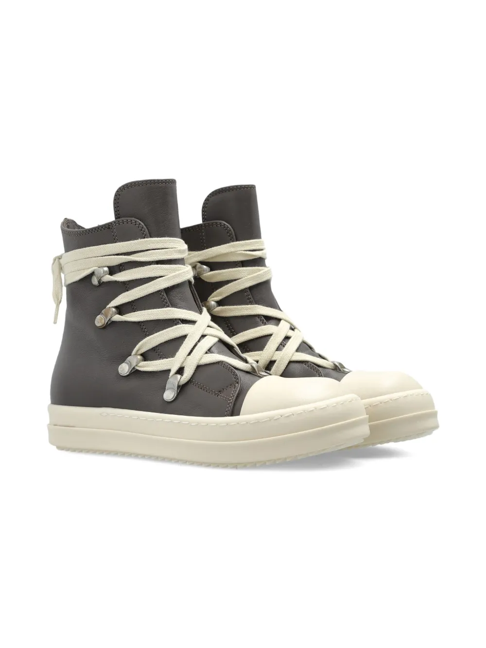 

Высокие кеды на шнуровке Rick Owens Kids, черный