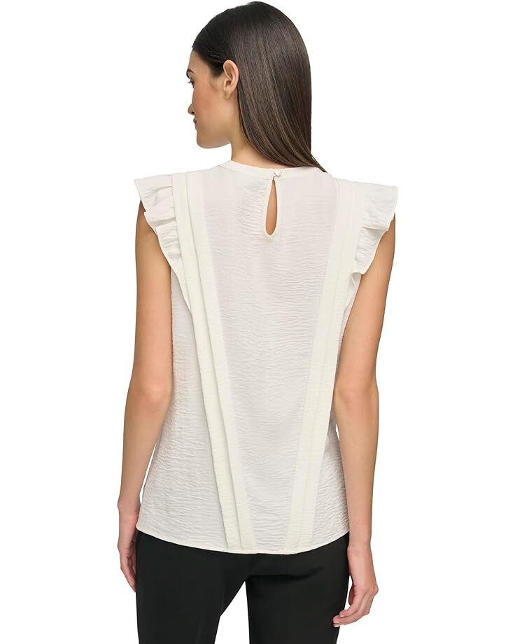 

Блуза Tommy Hilfiger Sleeveless Ruffle Blouse, слоновая кость