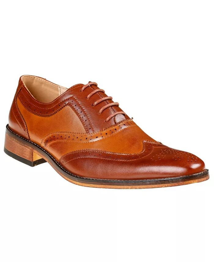 

Мужские двухцветные туфли-оксфорды Wing Tip Gino Vitale, коричневый