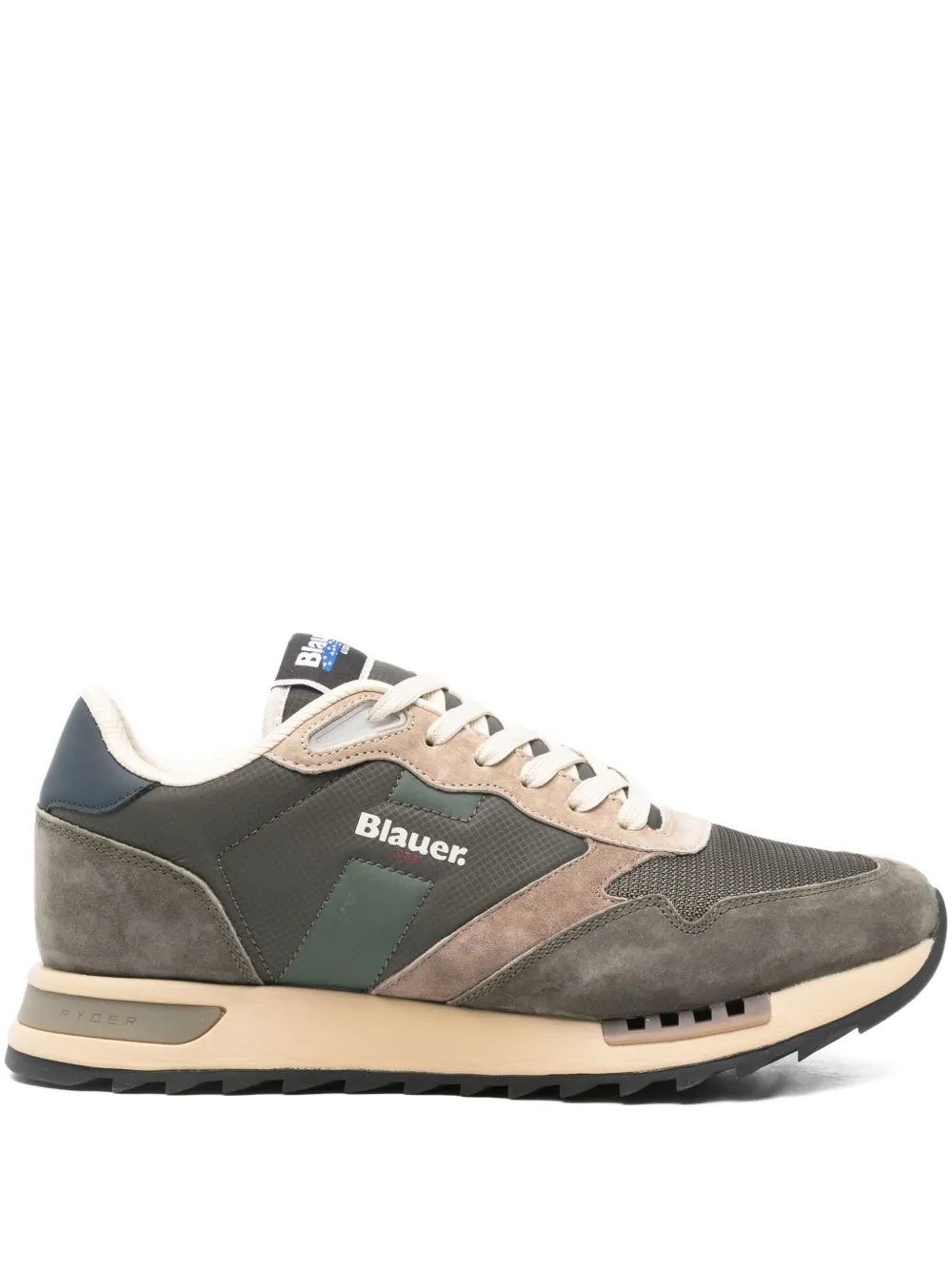 

Кроссовки с многослойными панелями низкого кроя Blauer, зеленый