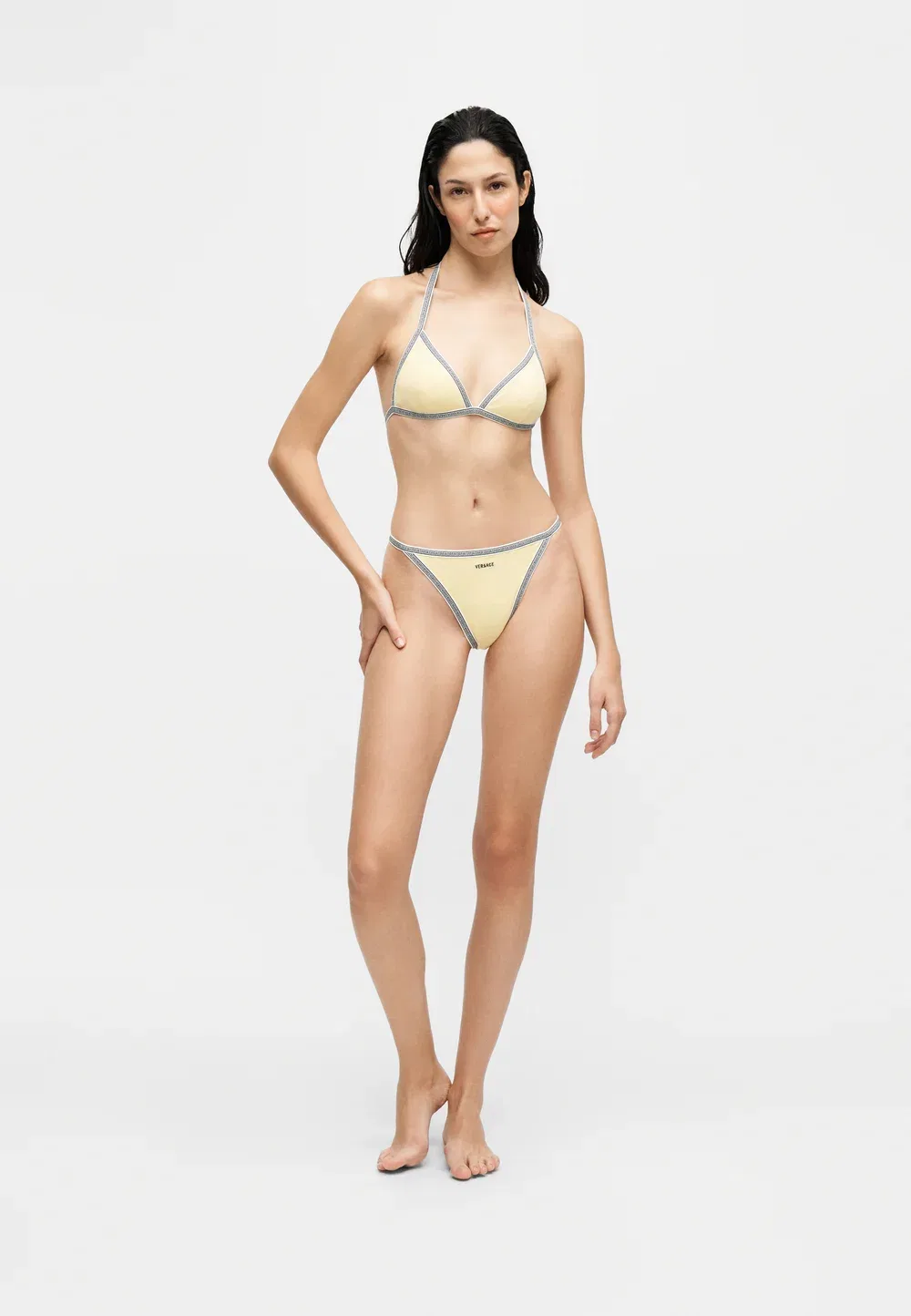 Грека - верх от бикини Versace, Butter Yellow — фото 2