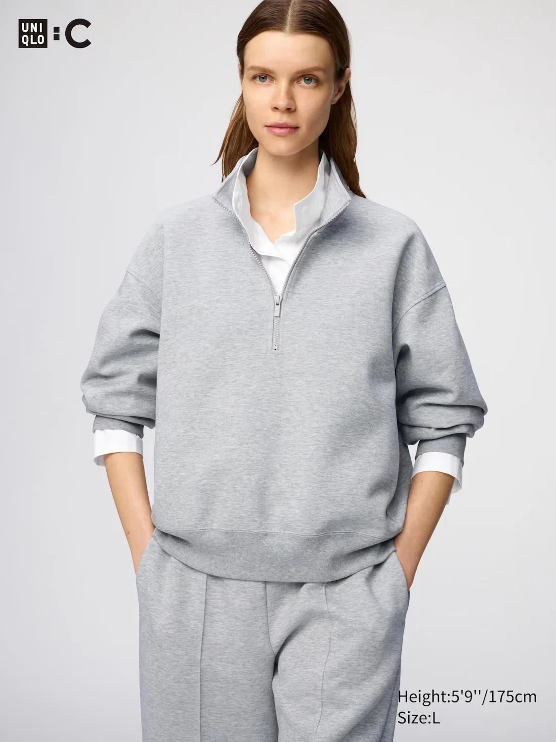Толстовка Uniqlo, мужская/унисекс, серый