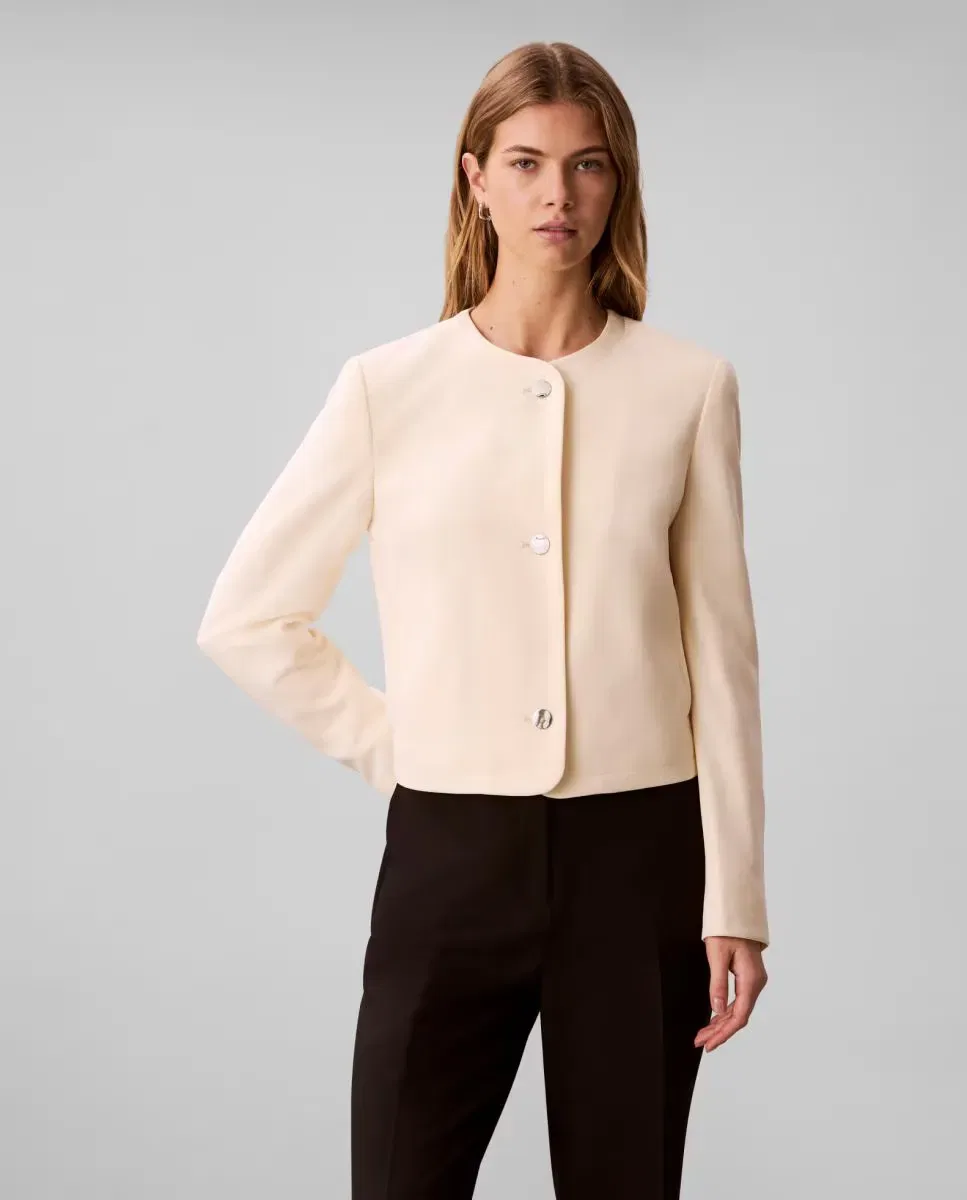 Женский блейзер с длинным рукавом Calvin Klein, Crema