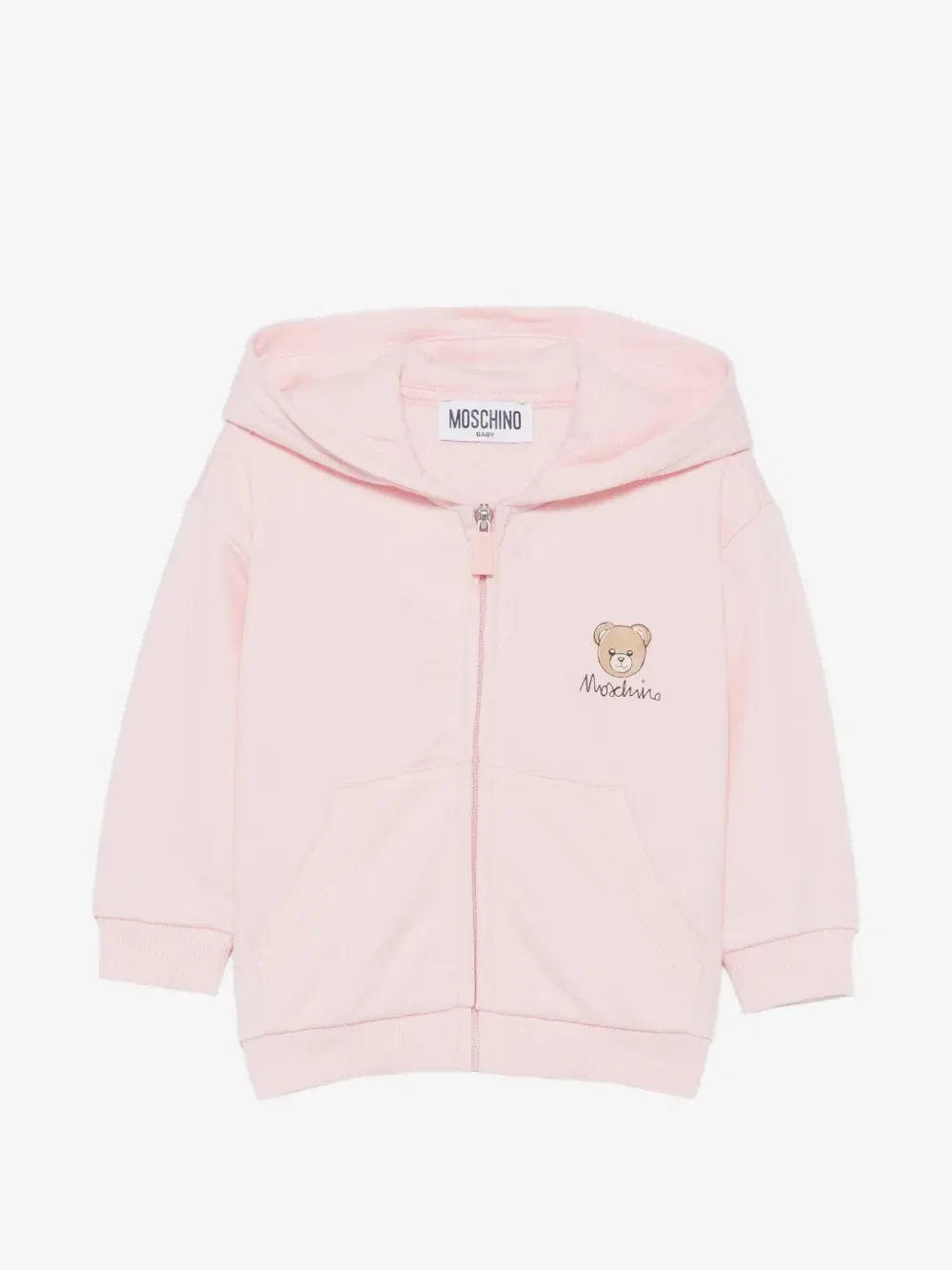 Толстовка на молнии с Мишкой Moschino Kids, розовый