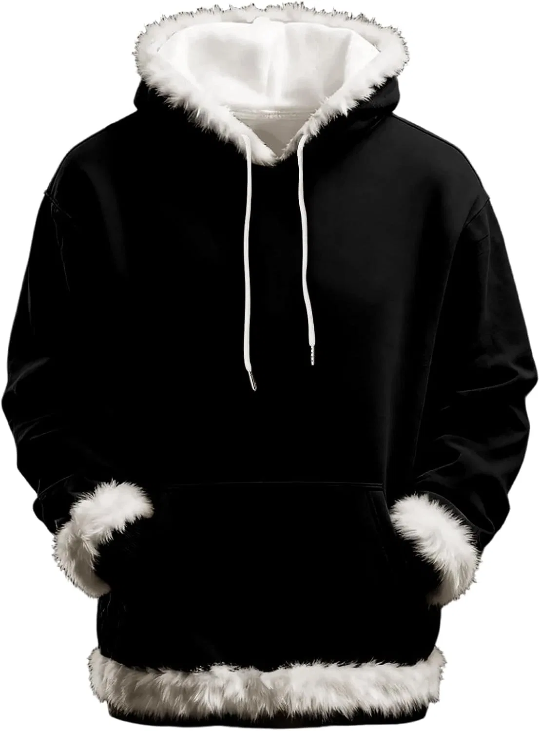 Женский свитшот с принтом Christmas Hoodie, чёрный