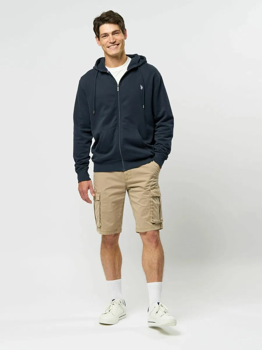 Толстовка на молнии U.S. Polo Assn. 'UMOtto' сапфирового цвета — фото 4