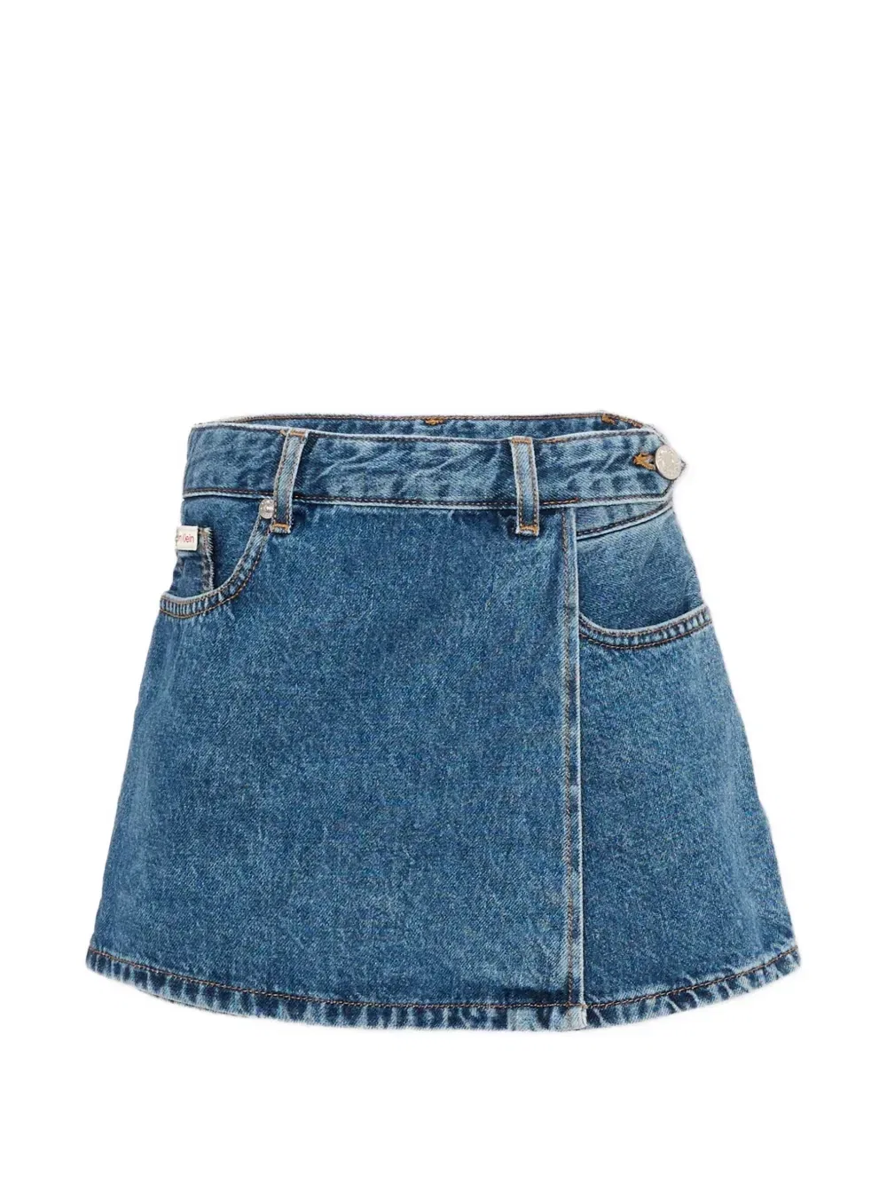 Джинсовые шорты-юбка на запахе Calvin Klein Kids, синий