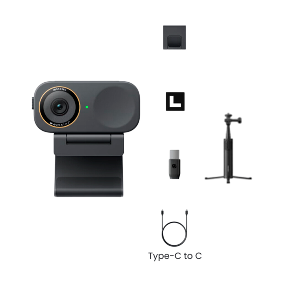 

Веб-камера Insta360 Link 2C Pro, Desktop live, 4К, черный
