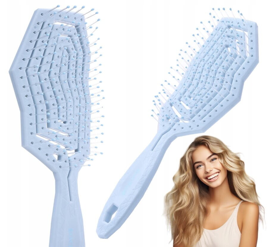 

Экологическая массажная щетка для распутывания волос Blackomb Eco, синяя Ponik'S