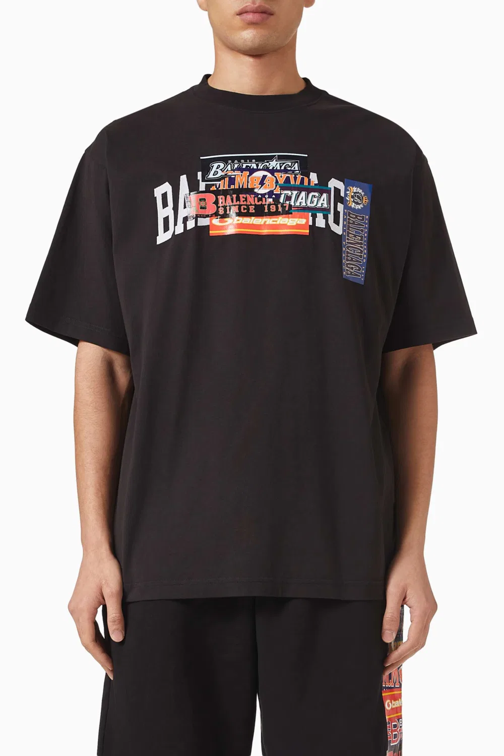 Футболка с принтом Bumper Stickers Balenciaga