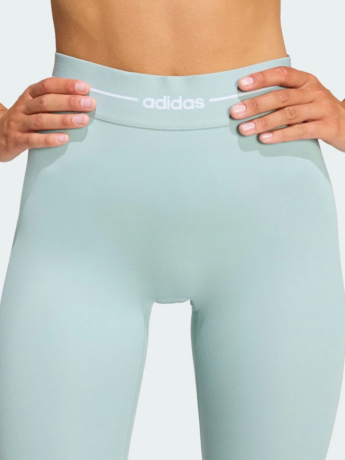 Леггинсы Hyperglam Full Length adidas, зеленый — фото 4