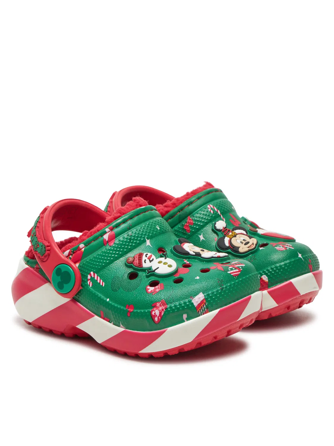 Шлепанцы для мальчика Classic Mickey Xmass Lined Clog Crocs, зеленый — фото 2