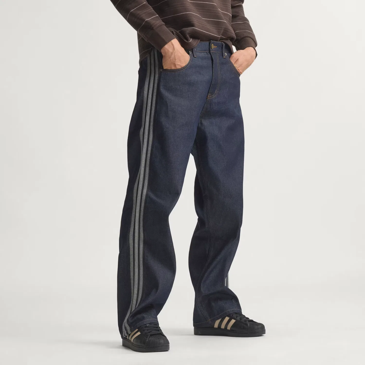 Мужские джинсы прямого кроя Firebird Adicolor Adidas Originals, Indigo Denim