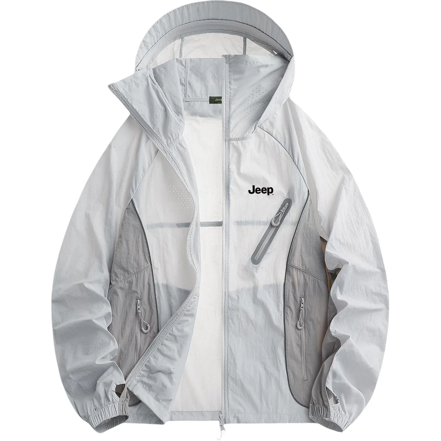 Детская ветровка с капюшоном из солнцезащитной коллекции Jeep Ice Peak Sun Protection Collection, Premium Gray