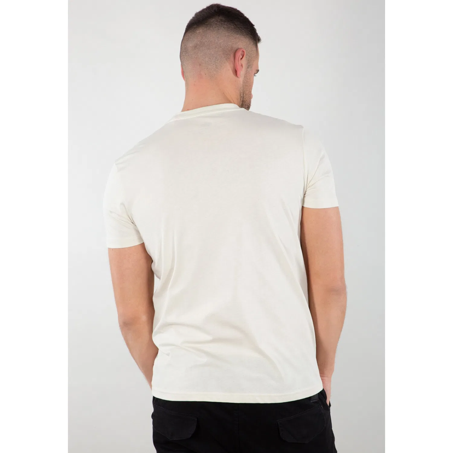 Детская хлопковая футболка Alpha Industries, Jet Stream White — фото 2