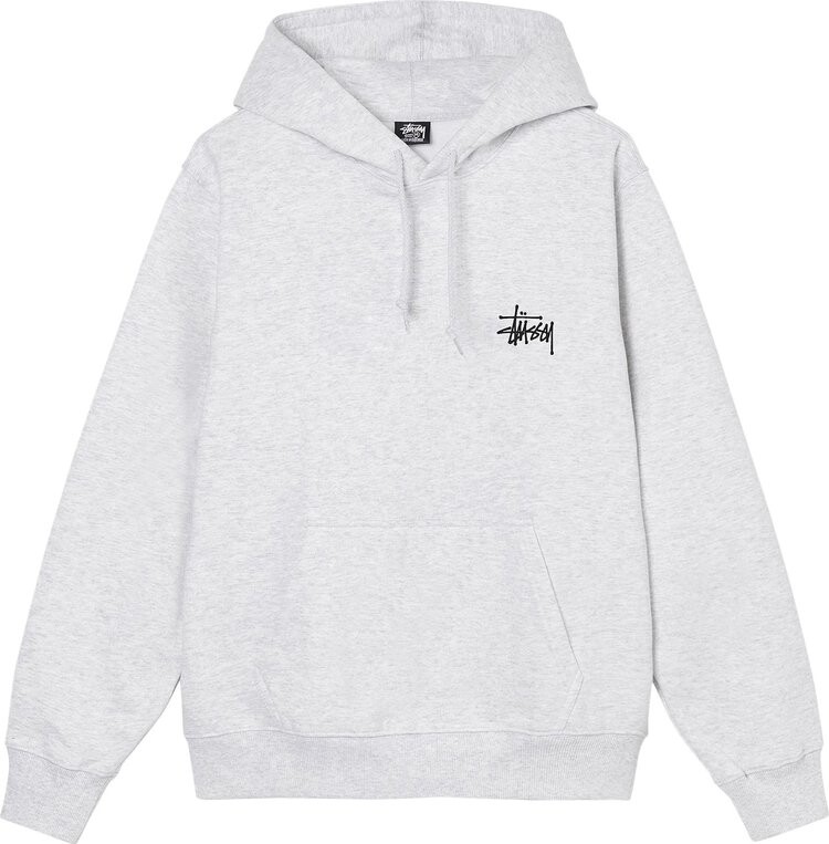 

Толстовка Stussy Basic Hood 'Ash Heather', серый