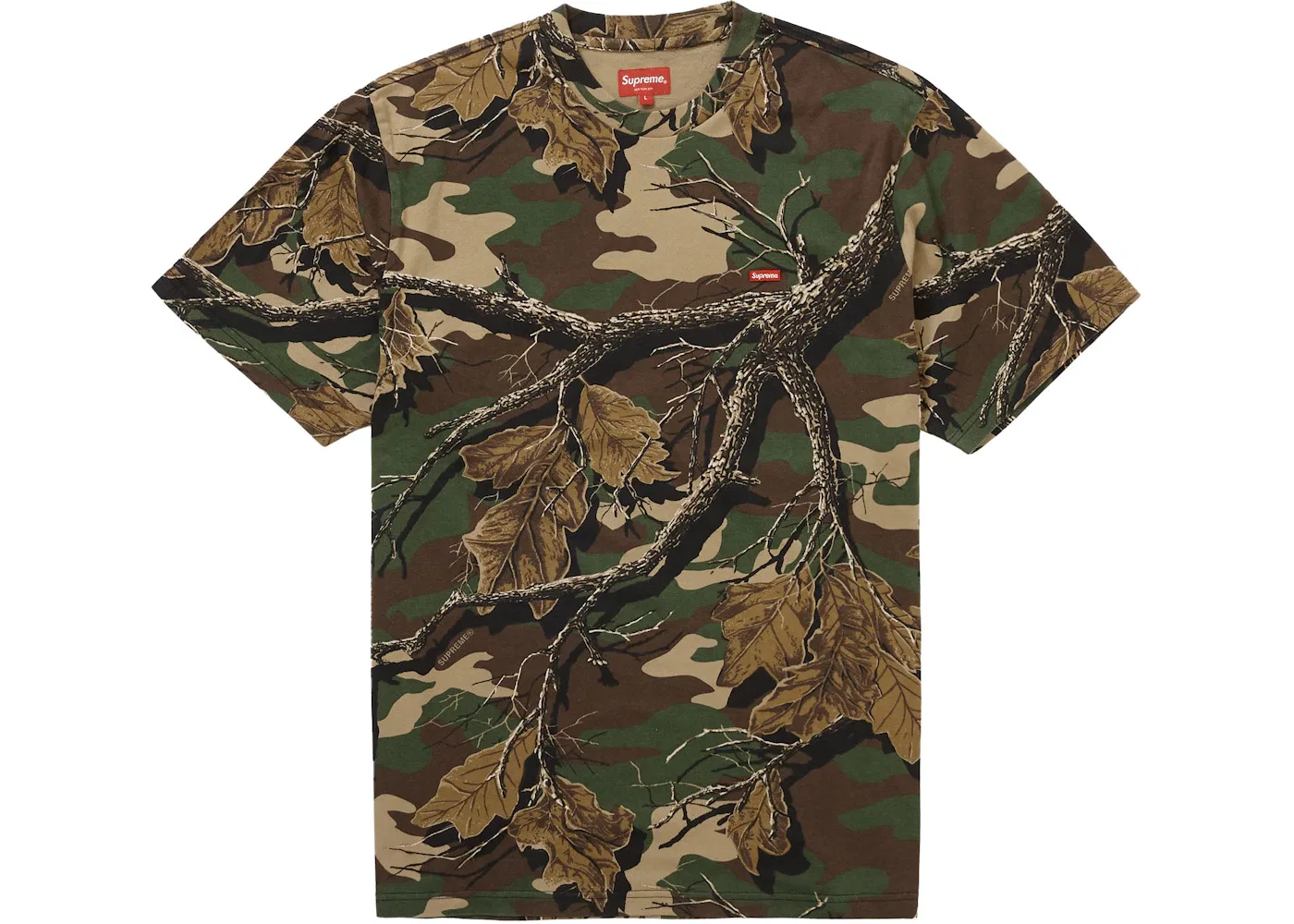 Мужская футболка с принтом Supreme Tee (FW22), Branch Woodland Camo