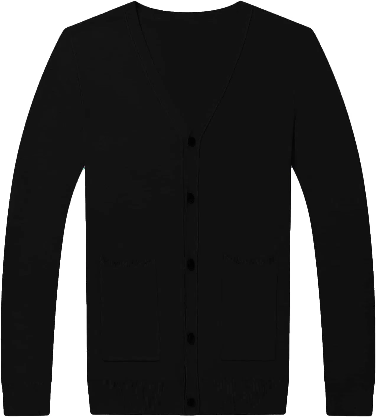 Кардиган с шальным воротником, Slim Fit, черный Generic