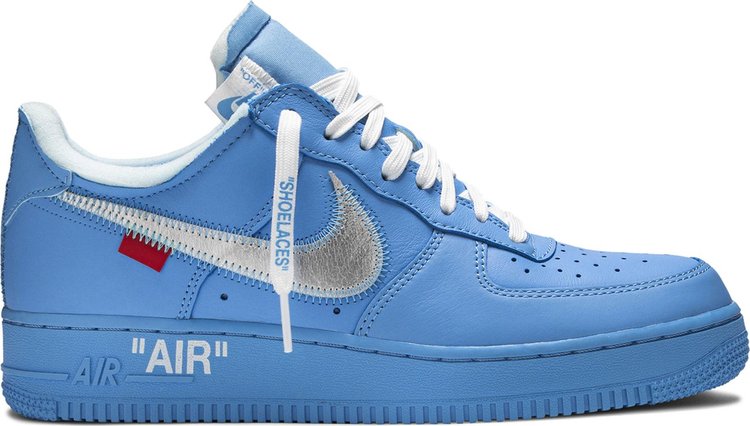 Лимитированные кроссовки Nike Off-White x Air Force 1 Low '07 'MCA', синий - фото