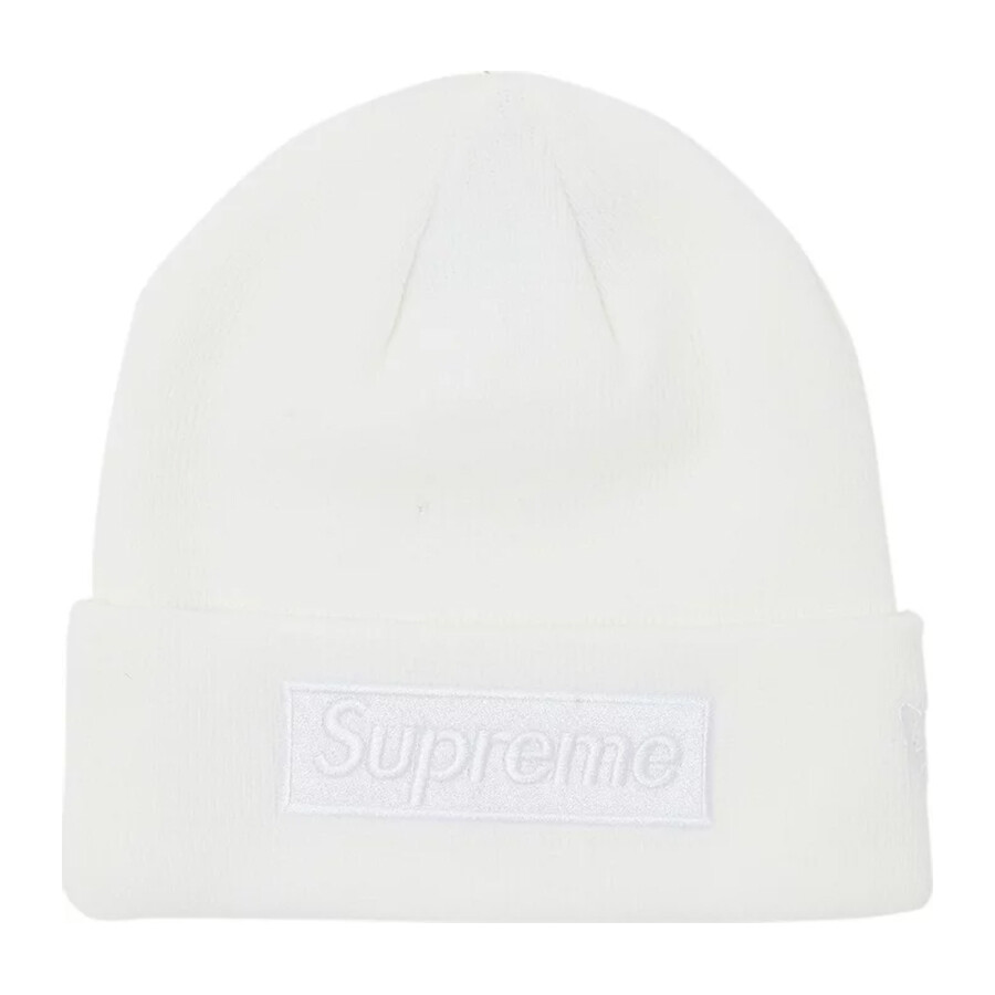 

Шапка Supreme x New Era Box Logo Beanie, белый